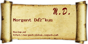 Morgent Dókus névjegykártya